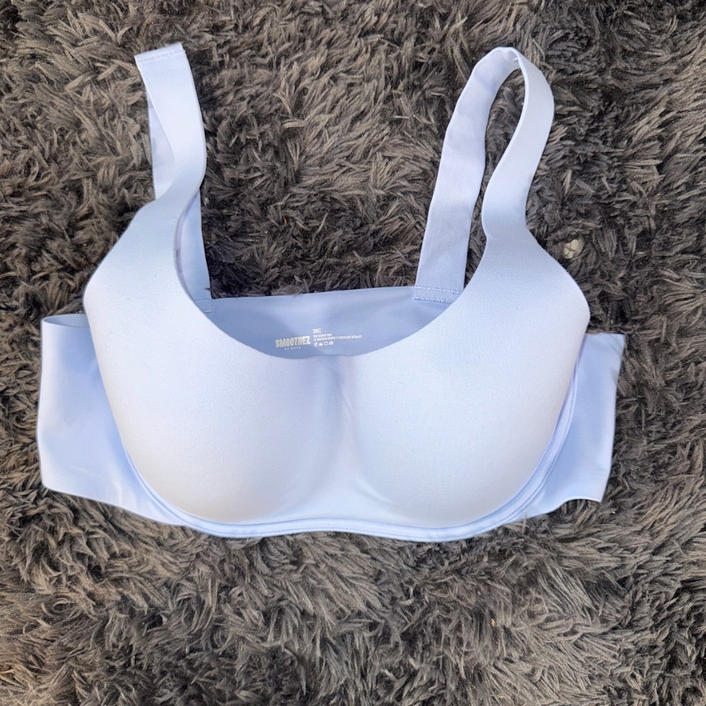 Aerie Women Smoothez The Scoop Bra 38C Light Blue Seamless Wireless Comfort